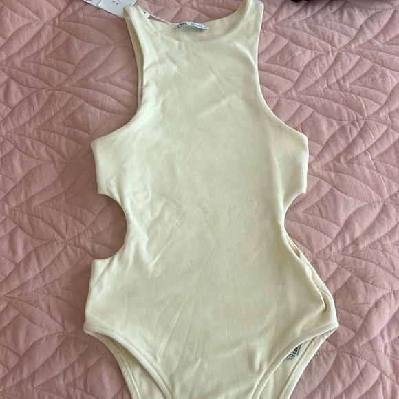 Zara Other - Zara Cream Colored Cutout Bodysuit-Never worn